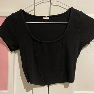 squareneck corset crop top